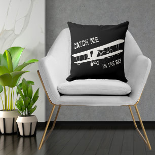 Coussin Attrapez-Moi Dans Le Ciel, Pilote Avion Volant, Si