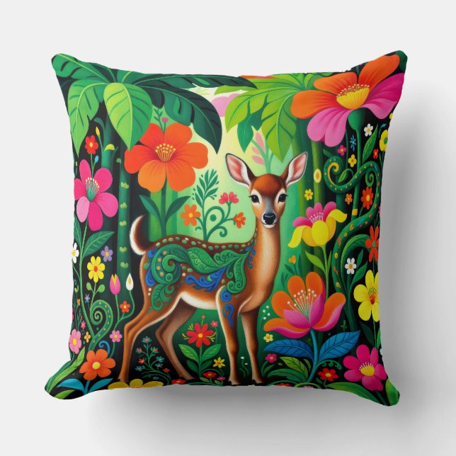 Coussin Attrayant Faon Fée Animal (Recto)