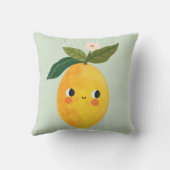 Coussin au citron souriant - Nourriture aux fruits (Verso)