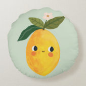 Coussin au citron souriant - Nourriture aux fruits (Dos)