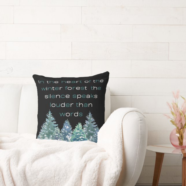 Coussin Au Coeur De La Forêt D'Hiver (Canapé)