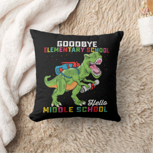 Coussin Au revoir Élémentaire Hello Middle School T Rex