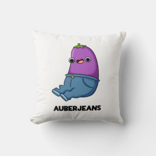 Coussin Auberjeans Funny Eggplant Pun