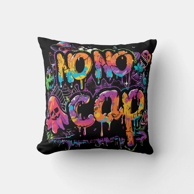 Coussin Aucun casquette | ExDesigner | Halloween (Recto)