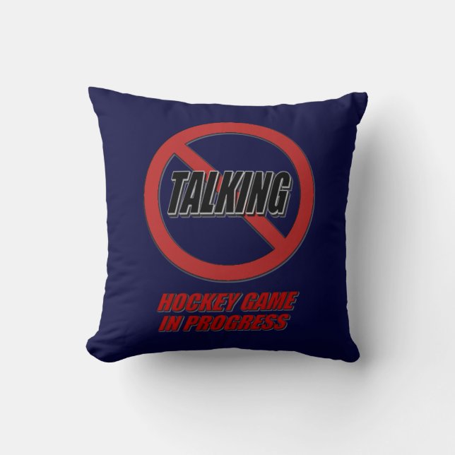 Coussin Aucun Jeu De Hockey En Cours (Recto)