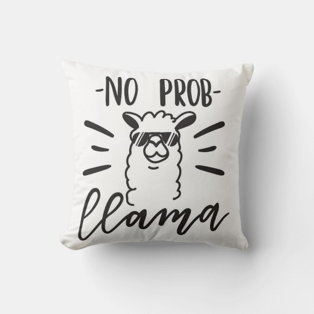 Coussin Aucune conception de lama de Prob (Recto)