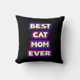Coussin Audacieux Coloré Meilleur Chat Maman Toujours Fun