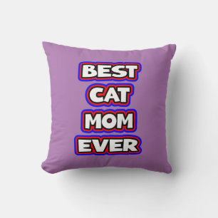 Coussin Audacieux Coloré Meilleur Chat Maman Toujours Fun 