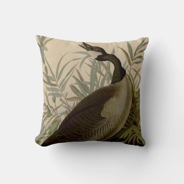 Coussin Audubon Canada Oies Oiseaux sauvages (Recto)
