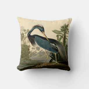 Coussin Audubon Louisiana Heron Birds America Art