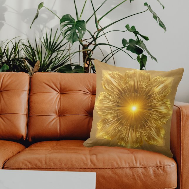 Coussin Aura dorée radieuse (Créateur téléchargé)