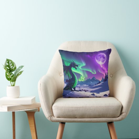 Coussin Aurora Dragon – Northern Lights Fantasy Mousepad (Chaise)
