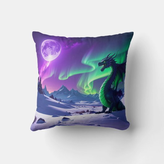 Coussin Aurora Dragon – Northern Lights Fantasy Mousepad (Verso)