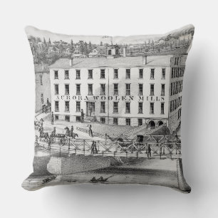 Coussin Aurora Illinois Woolen Mills 1871FOX RIVER