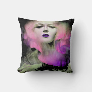 Coussin Aurora par Clive Henry Pink violet nuit