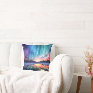 Coussin Aurore Boréale, Lumières du Nord,