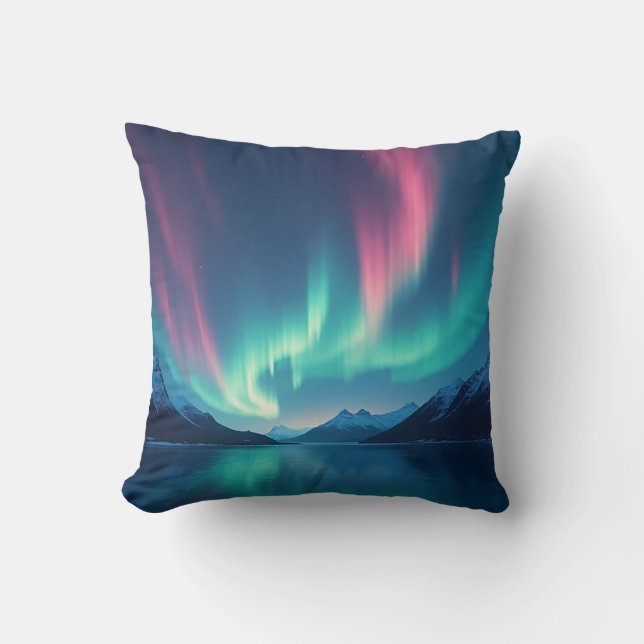 Coussin Aurore islandaise (Recto)