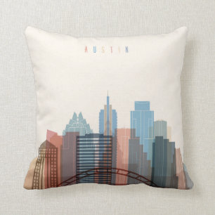 Coussin Austin, horizon de ville du Texas