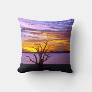Coussin Australie, Coucher de soleil sur le lac Bonney, Cu