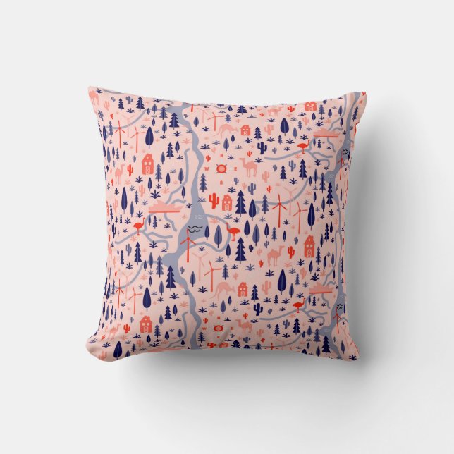 Coussin Australie design sans couture motif. Texte de déco (Recto)