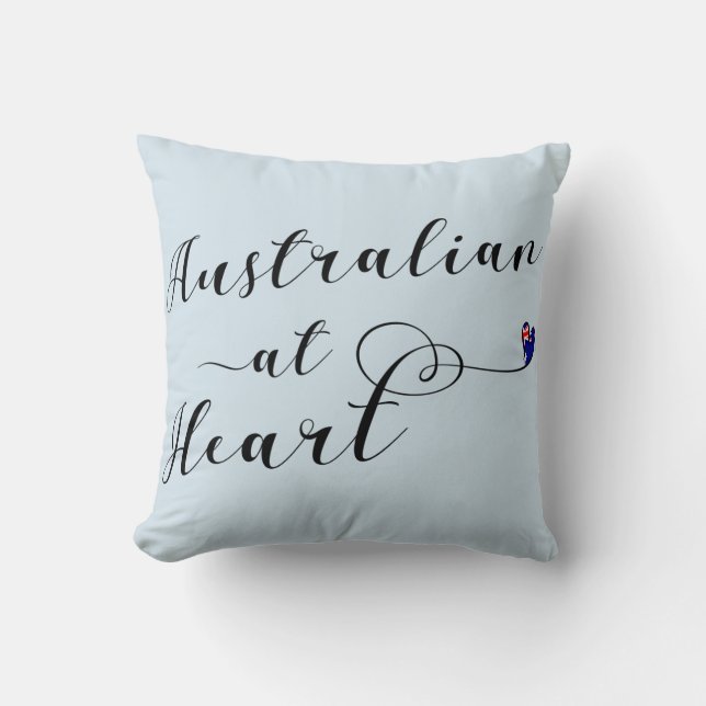 Coussin Australien À Heart Throw Cushion, Aus (Recto)