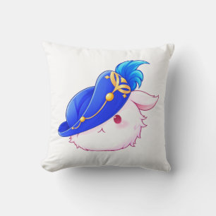 Coussin Autocollant de lapin sorcier bleu mignon