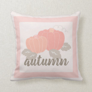 Coussin Automne Automne Citrouilles rose pâle Jeu d'oreill