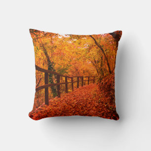 Coussin Automne Automne Feuille moderne Orange Rustique
