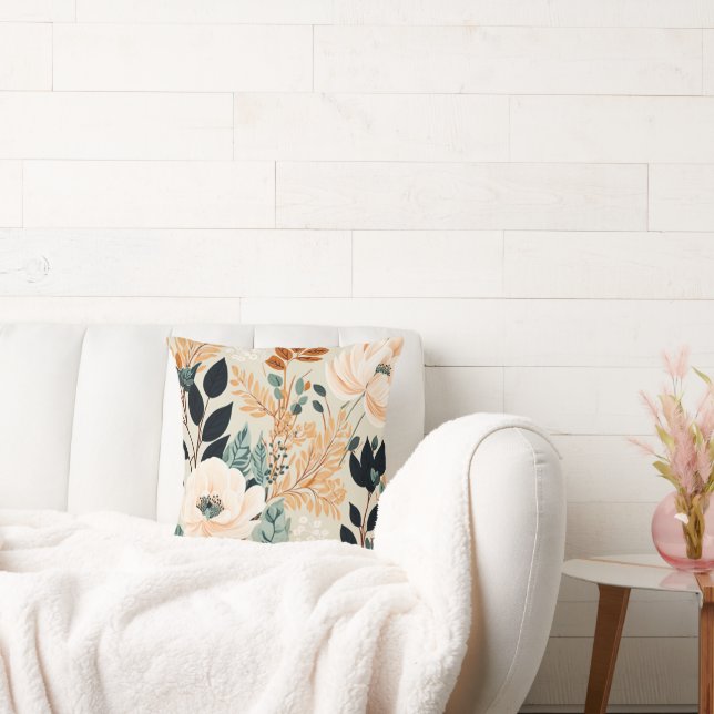 Coussin Automne Botanique Sans Mer Motif Floral (Canapé)