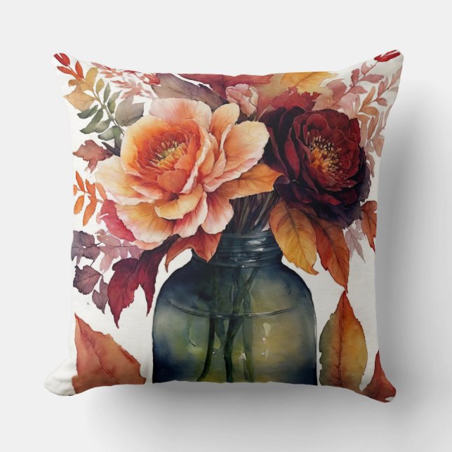 Coussin Automne Floral (Recto)