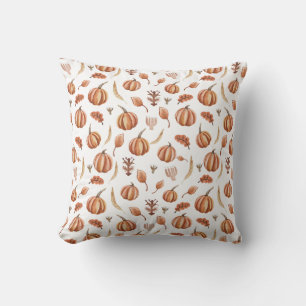 Coussin Automne Floral Citrouille Motif Thanksgiving
