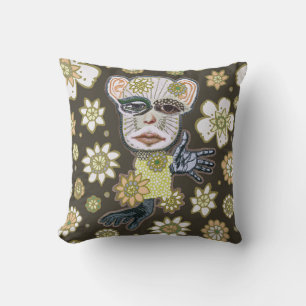 Coussin Automne Greens Drollery Motif par Natalie Schorr