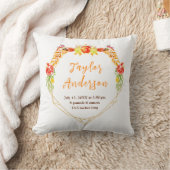 Coussin Automne Harvest Baby Birth Stats (Couverture)