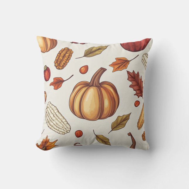Coussin Automne Moisson Automne Thanksgiving Thanksgiving  (Recto)