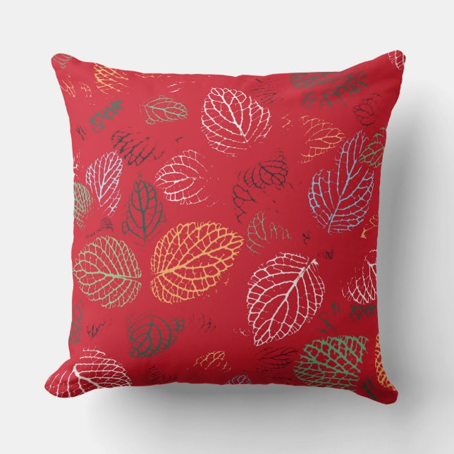 Coussin Automne, Motif Feuille (Recto)