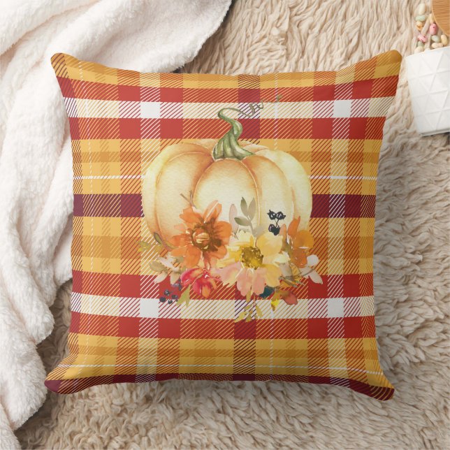 Coussin automne plaid (Couverture)