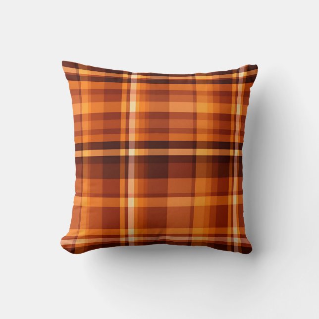 Coussin Automne Plaid Confortable Automne Design Motif (Recto)