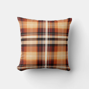 Coussin Automne Plaid Confortable Automne Design Motif