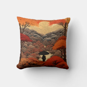 Coussin automne Ukiyo-e Japon