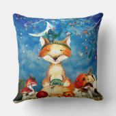 Coussin Automne Woodland Friends Fox Forest Illustration (Verso)