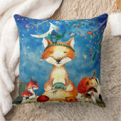 Coussin Automne Woodland Friends Fox Forest Illustration (Couverture)