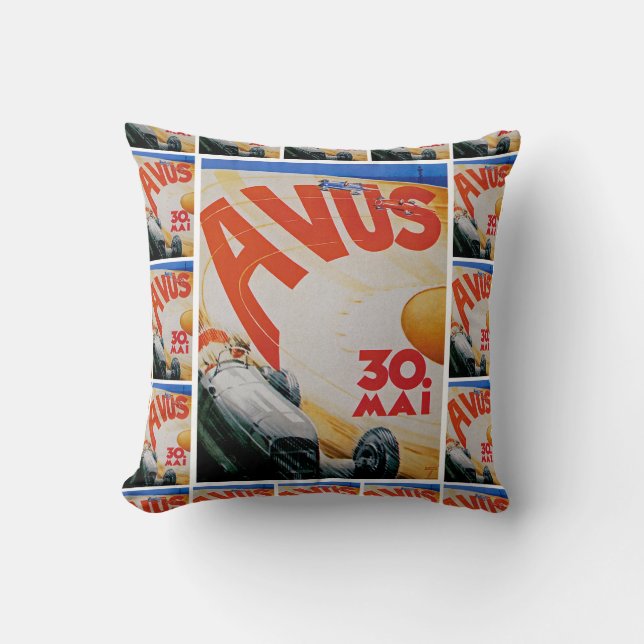 Coussin Automobile d'Avus emballant l'affiche (Recto)
