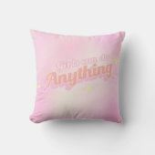 Coussin Autonomiser l'état d'esprit : les filles peuvent f (Recto)