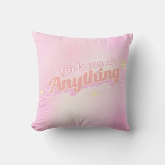 Coussin Autonomiser l'état d'esprit : les filles peuvent f (Recto)