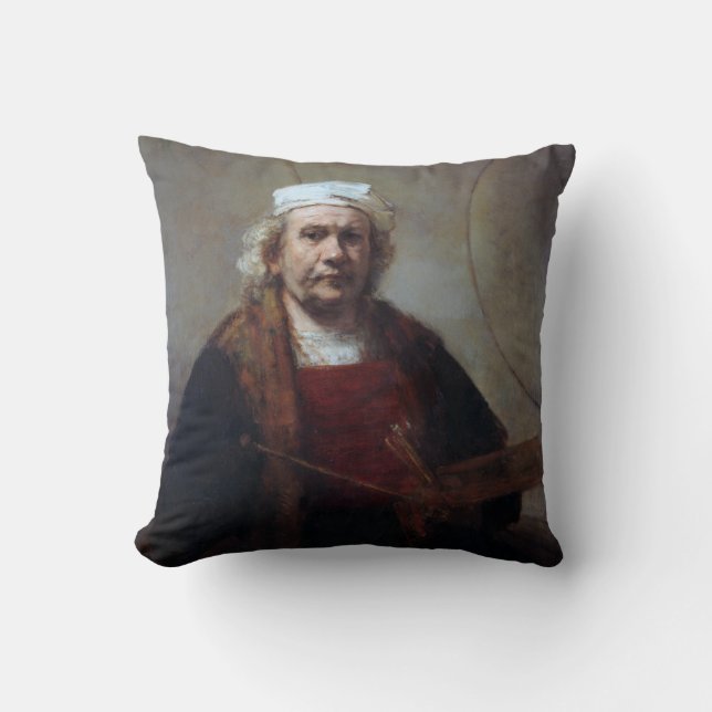 Coussin Autoportrait à deux cercles, Rembrandt (Recto)