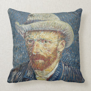 Coussin Autoportrait de Vincent van Gogh   avec le chapeau