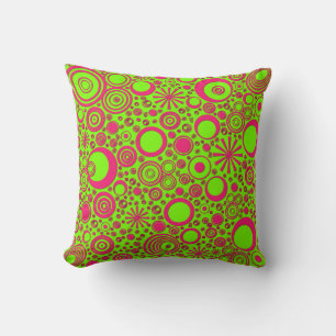 Coussin Autour de l'oreiller à lancer rose-vert