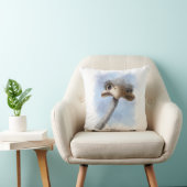 Coussin Autruche caricaturée drôle (Chaise)