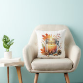 Coussin Autumn Candle & Fall Leaves Decorative Throw Pillo (Chaise)