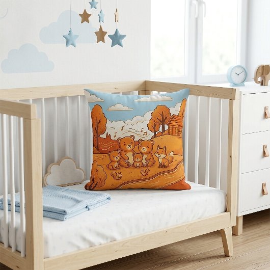 Coussin Autumn Forest Animals